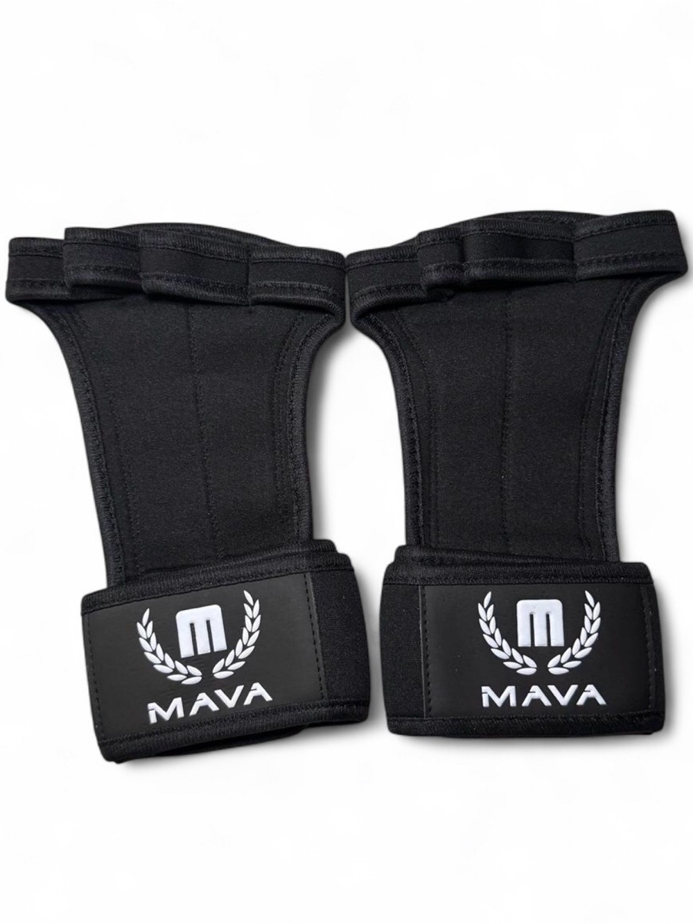 MAVA Sports Weightlifting Gloves Wrist Support Wraps Black Palm Cross Training L